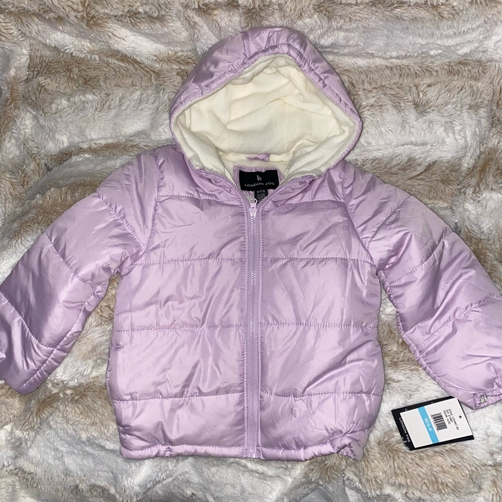 New girls jacket size 5/6 lilac color London fog